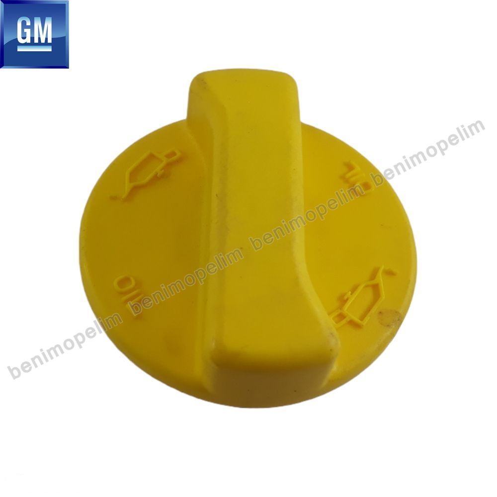 Product Code : 5650506 - Engine Oil Cap Yellow 1.3 Diesel Opel Astra H, Corsa C D, Meriva A, Tigra B, Agila A B GM Genuine 5650506 - 93177790