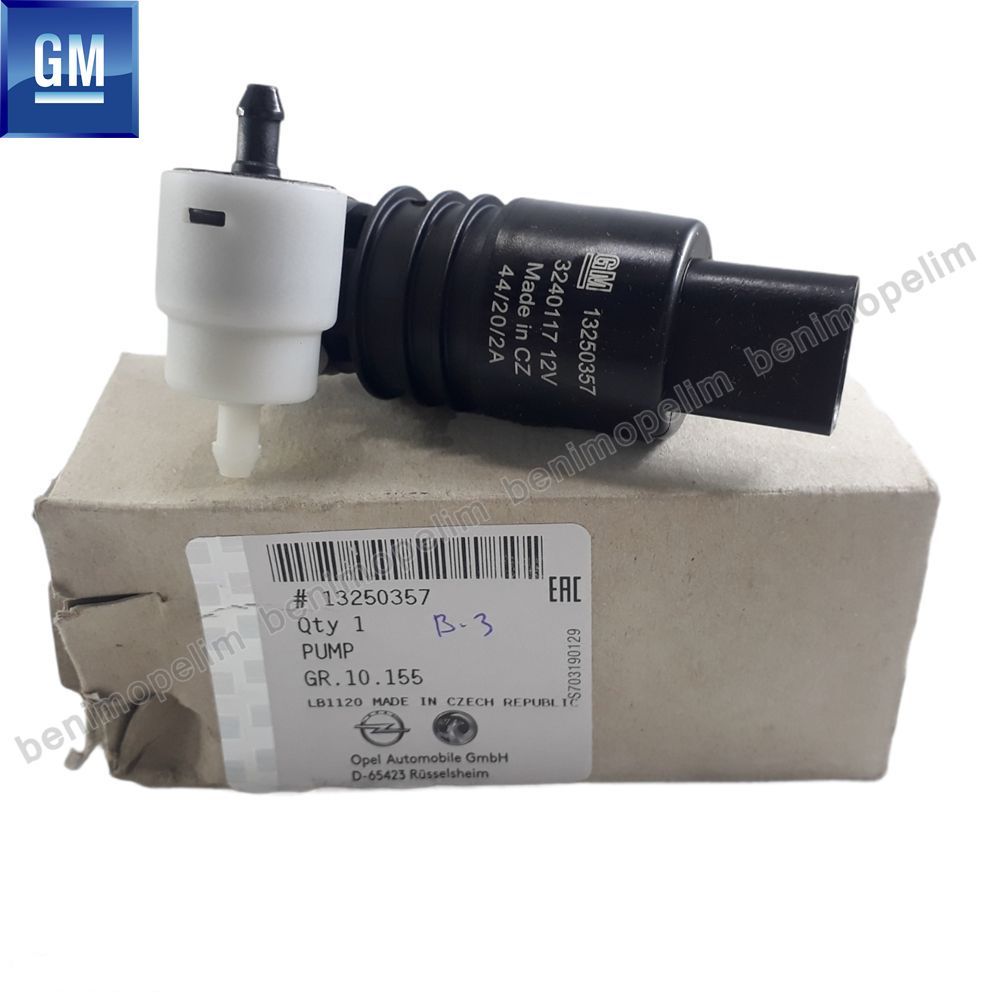 Window Washer Wiper Water Sprinkler Motor Opel Adam, Astra J K, Corsa E, Grandland X, Insignia A B, Meriva B, Mokka, Zafira C GM Original 1450059 - 13250357