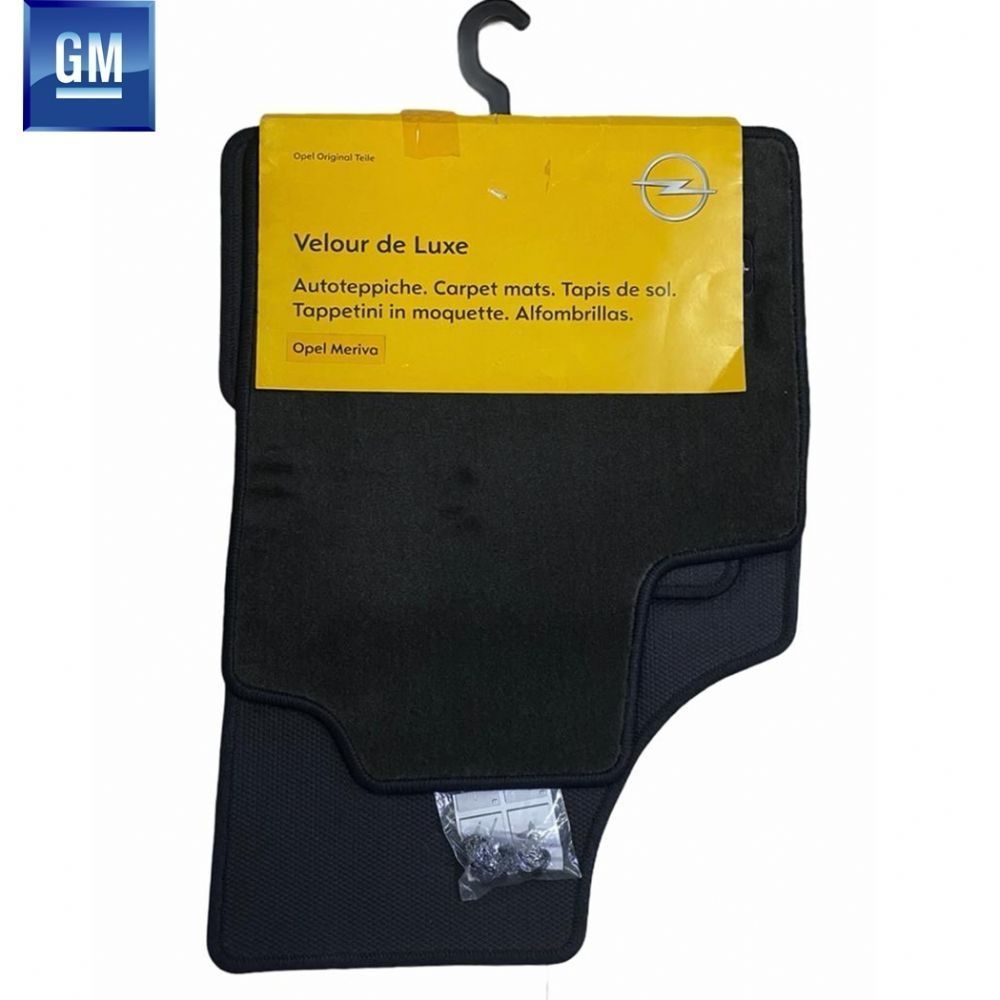 Opel Meriva A Carpet Floor Mats Smoked Front and Rear GM Genuine 1724217 - 93165034