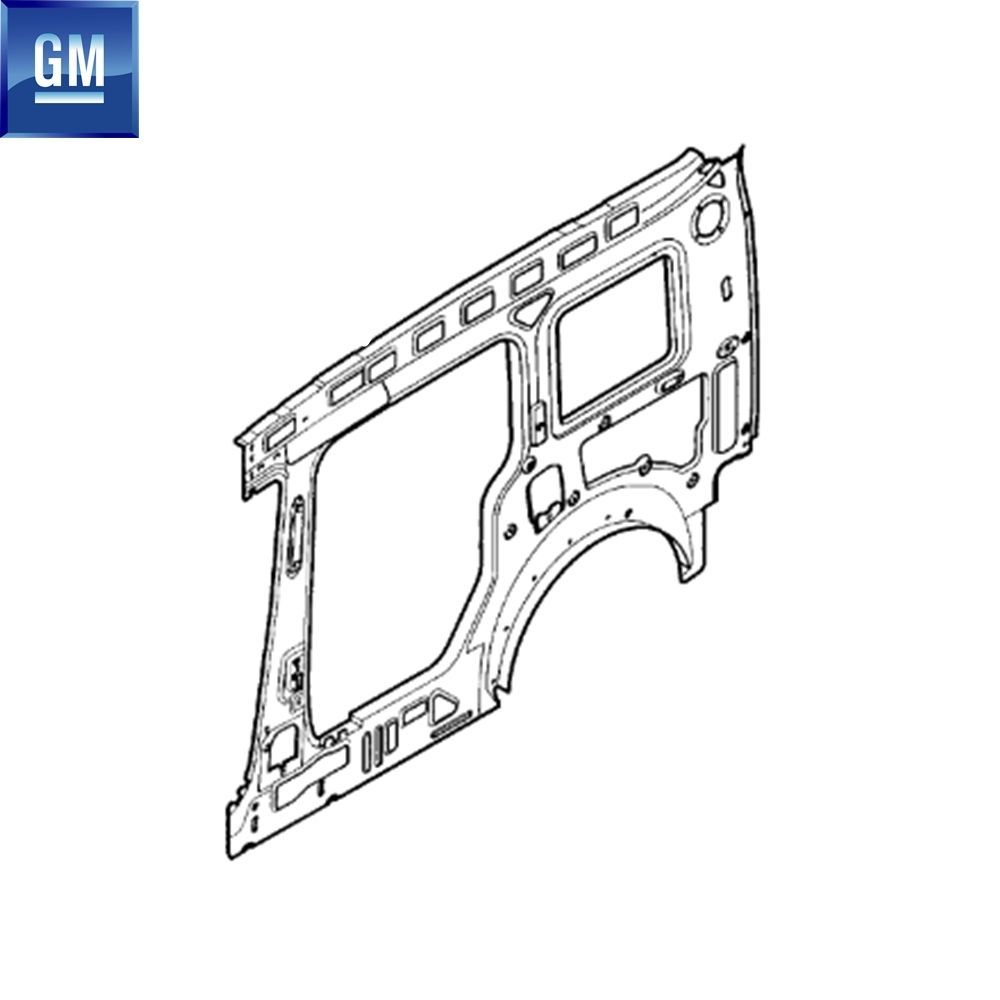 Opel Combo C Left Side Sliding Door Interior Sheet Metal Panel Complete GM Original 5181527 - 13162154