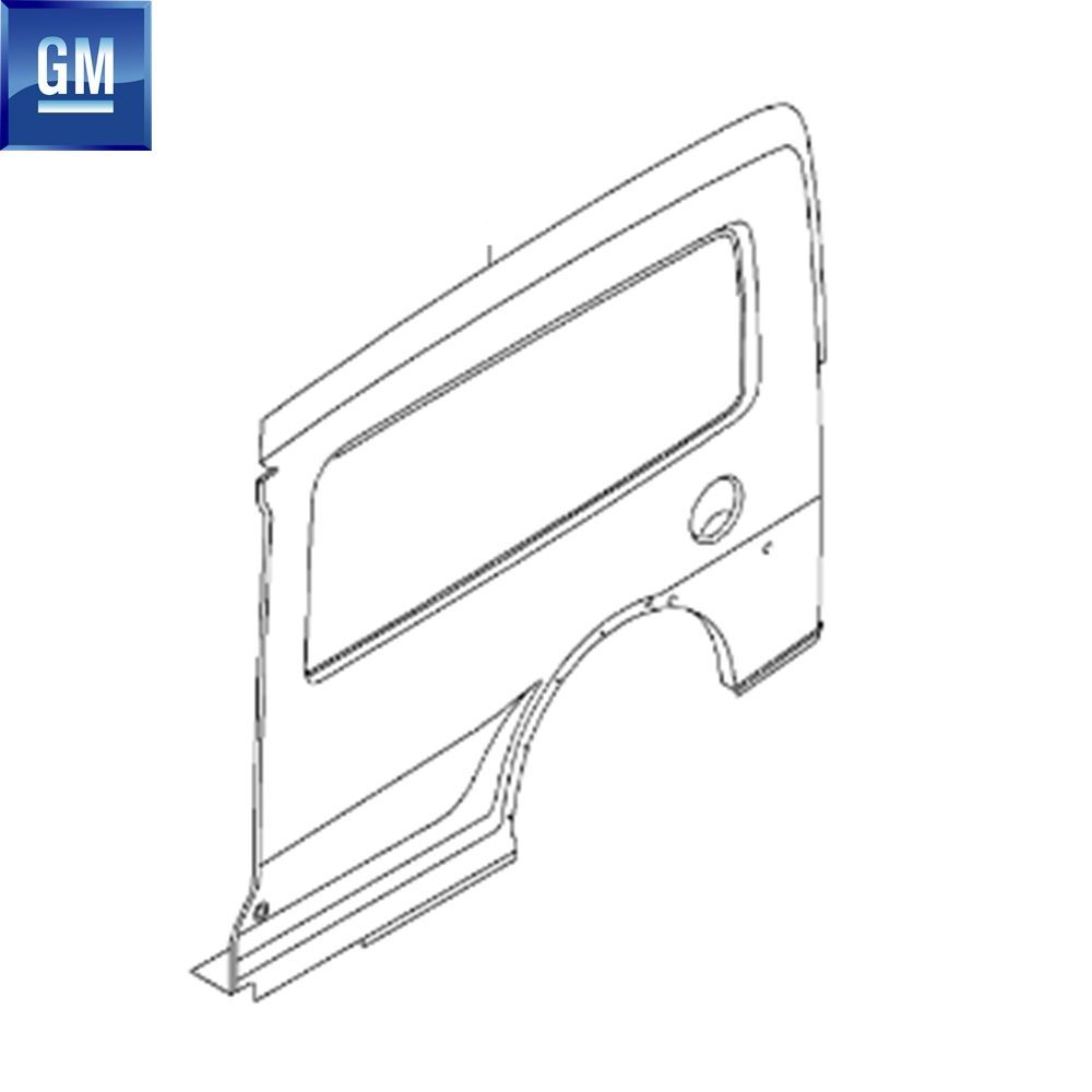 Product Code : 181281 - Opel Combo C Cargo Type Closed Left Rear Side Sheet Metal Panel GM Original 181281 - 93170207 - 93170207