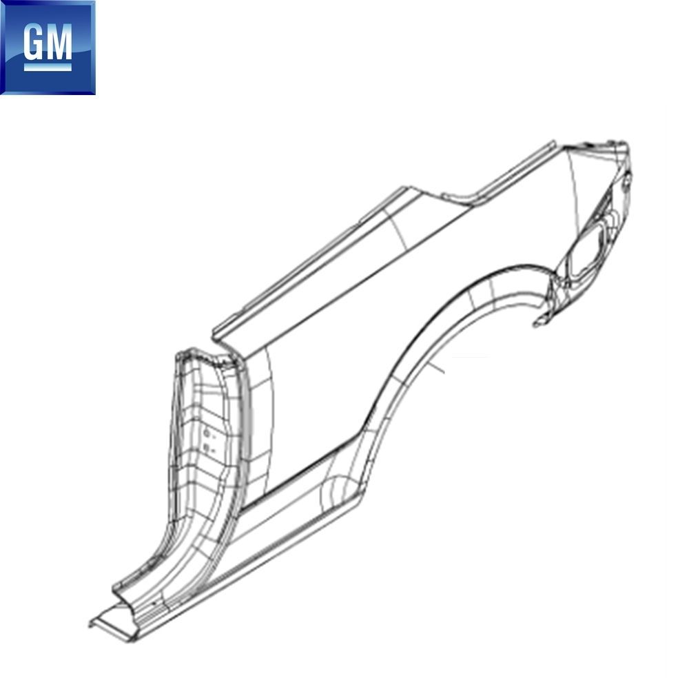 Opel Astra H Left Rear Quarter Panel Outer Sheet GM Original 5183263 - 13223095