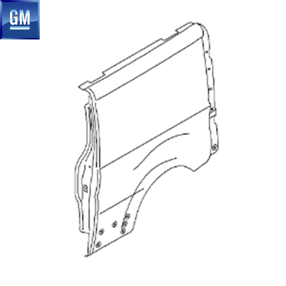 Product Code : 93160264 - Opel Vivaro A, Renault Trafic Short Chassis Left Rear Quarter Fender Outer Sheet Metal Panel GM Genuine 4410608 - 93160264