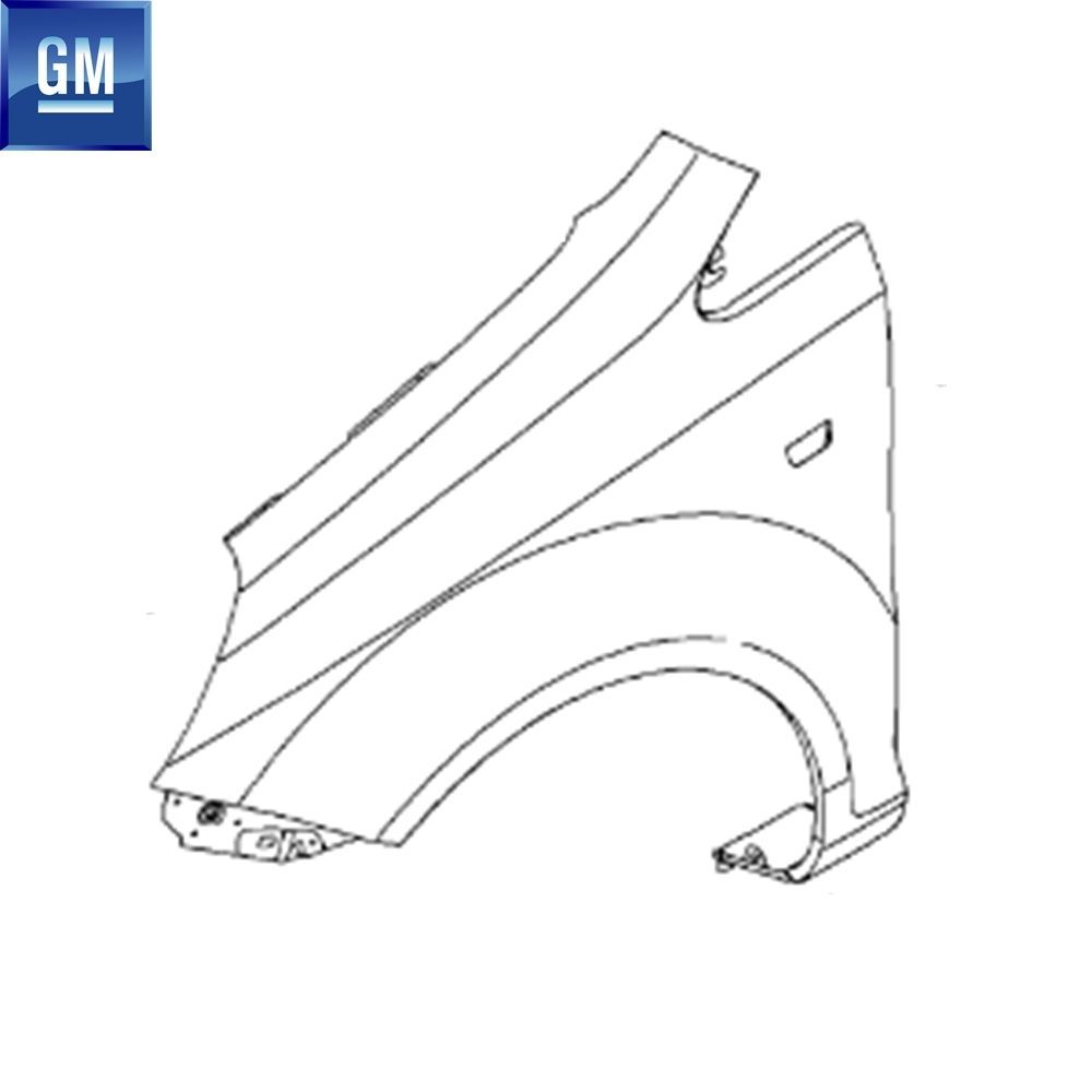 Opel Corsa D Left Front Fender Sheet GM Original 93189645 - 810301