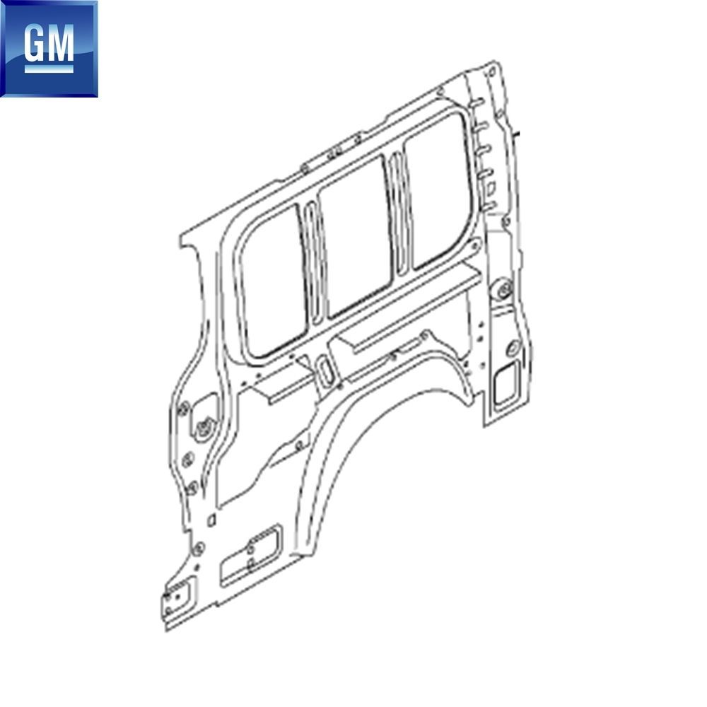 Opel Vivaro A, Renault Trafic Left Rear Quarter Inner Panel Sheet Complete GM Genuine 4408373 - 91159983