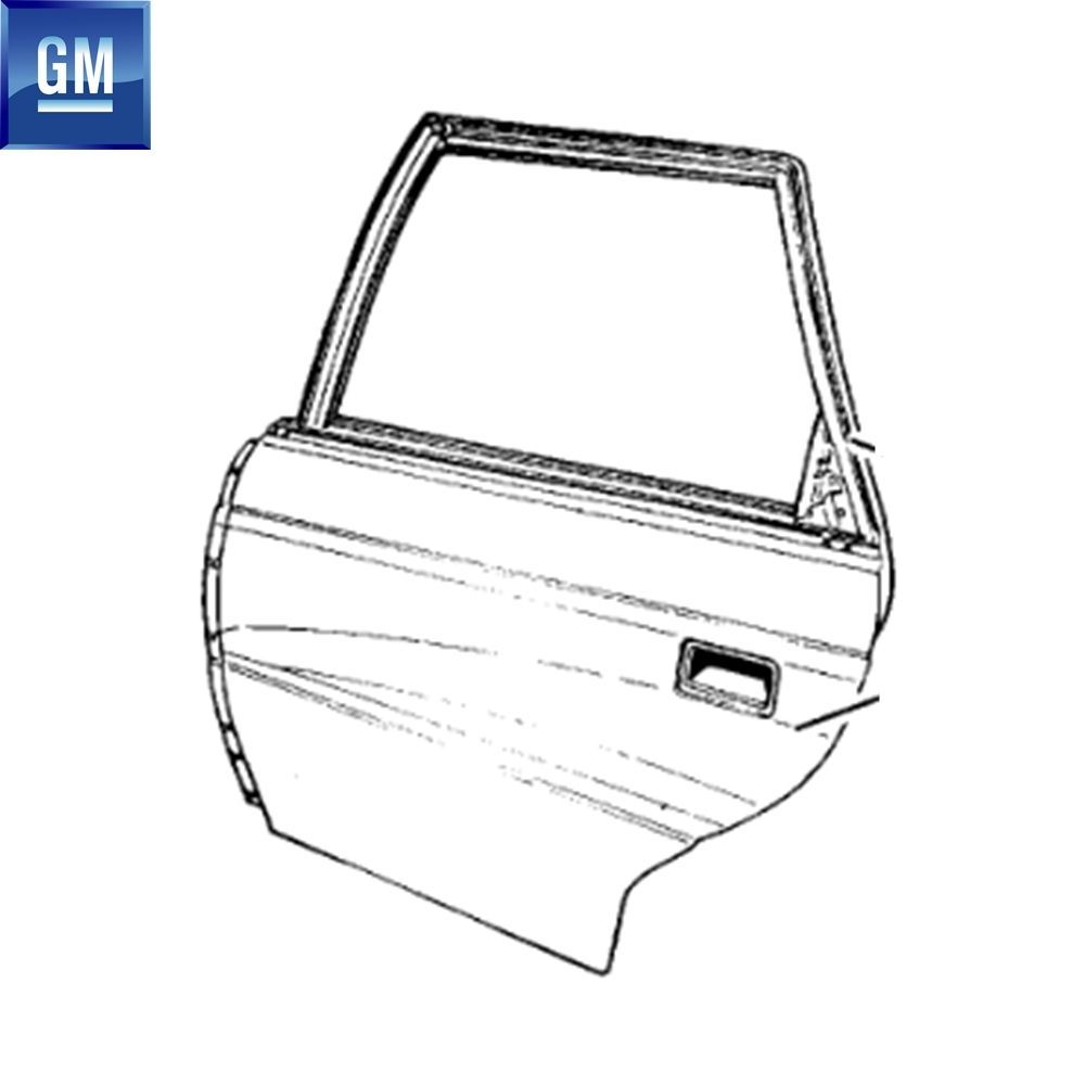 Opel Astra F Club Right Rear Door Sheet GM Genuine 128336 - 90449534