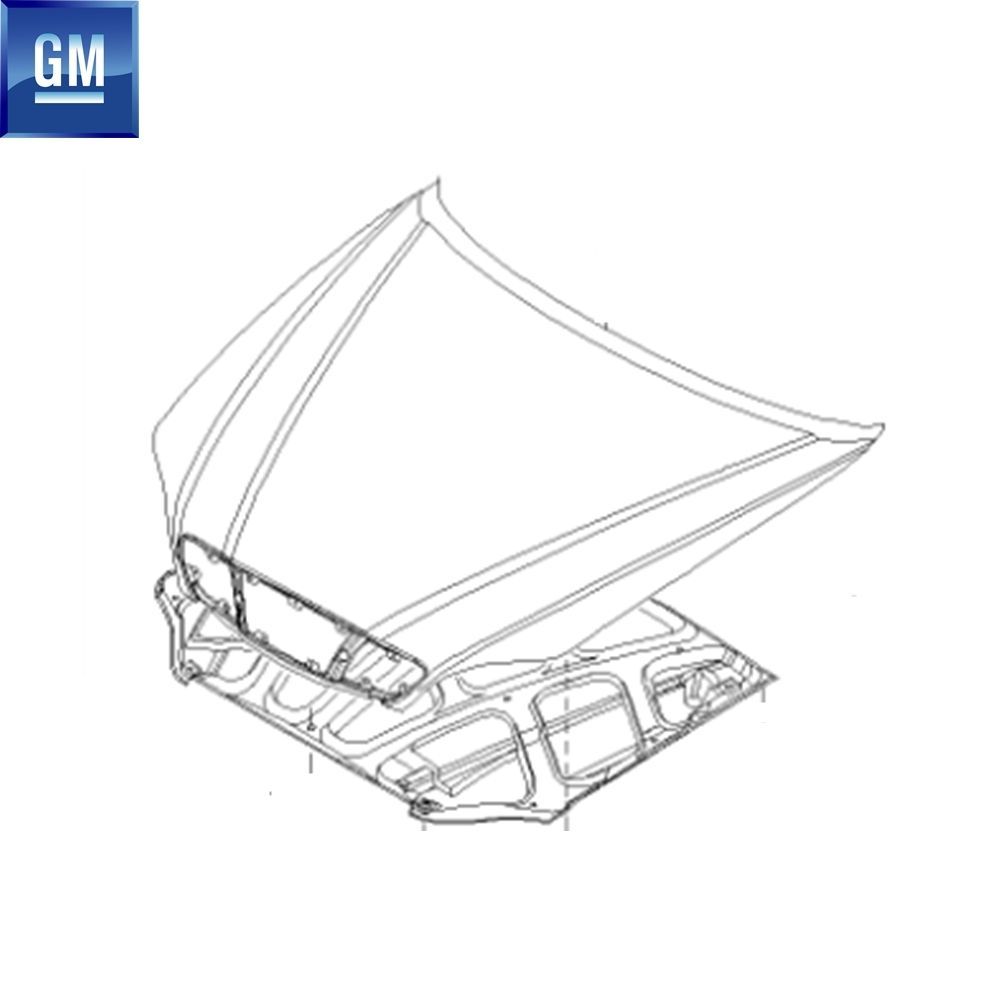 Product Code : 96404564 - Chevrolet Evanda Front Engine Hood GM Genuine 96404564