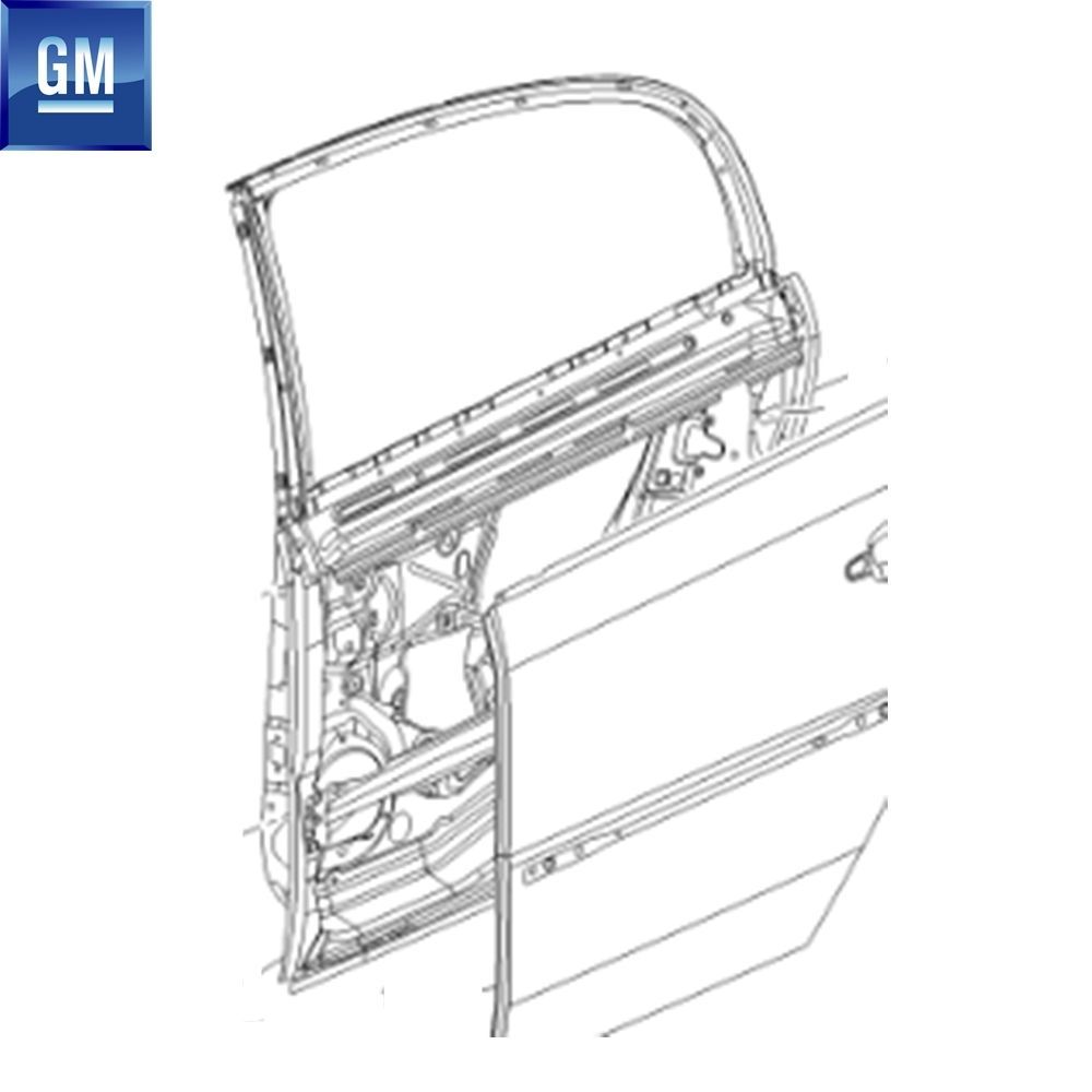 Opel Vectra C Left Rear Door GM Original 93175836 - 124062