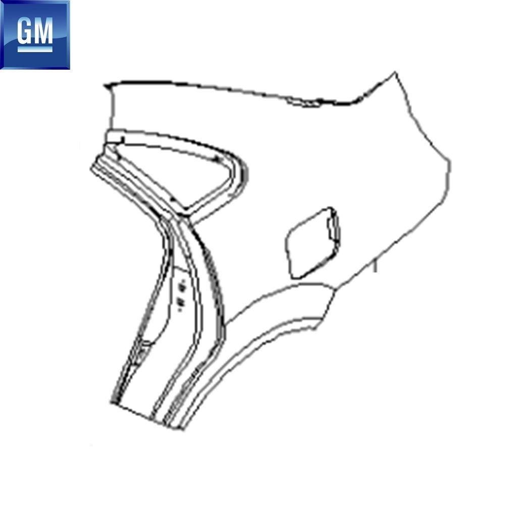 Product Code : 96404750 - Chevrolet Lacetti J200 Right Rear Fender Sheet GM Original 96404750