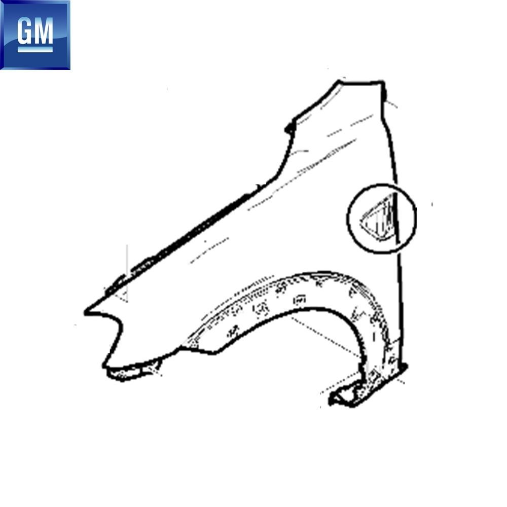 Chevrolet Captiva C100 Left Front Fender Sheet GM Original 96624392