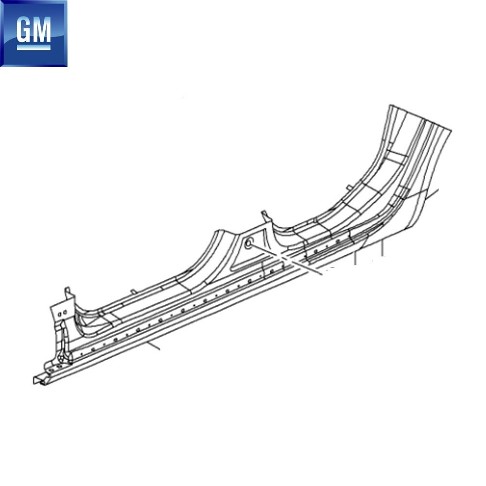 Opel Astra J Sedan Right Rocker Outer Sheet GM Genuine 164141 - 13393783