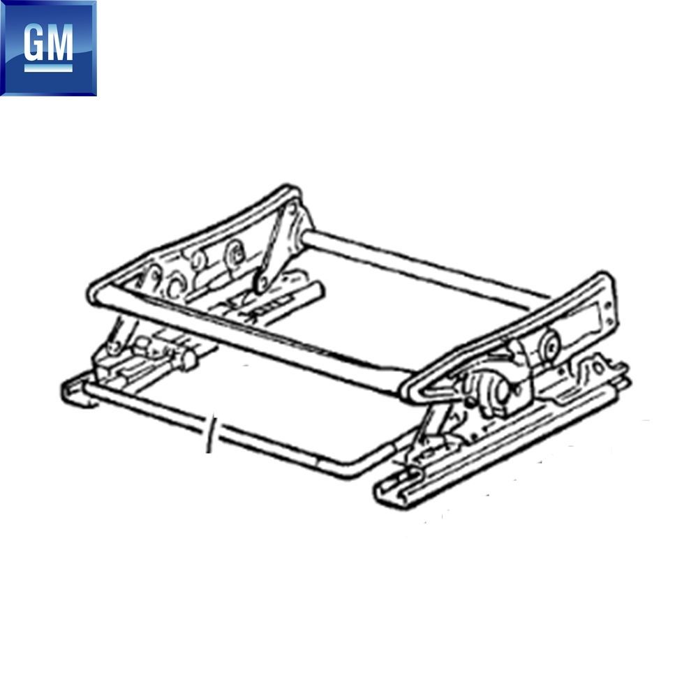 Opel Astra G Left Front Seat Adjuster Lower Rail Mechanism GM Genuine 5167333 - 13129276