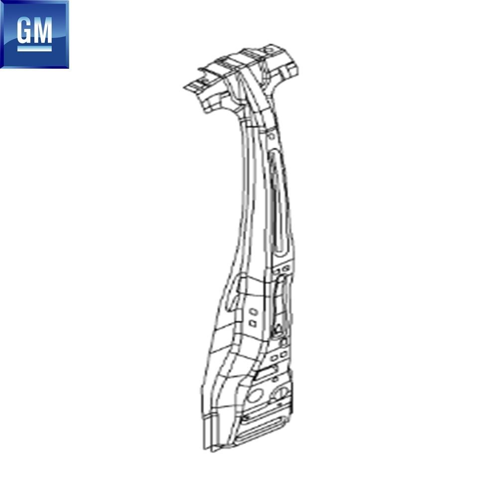 Opel Corsa D, Corsa E Centre Pillar Inner Support Sheet GM Genuine 122300 - 13250900