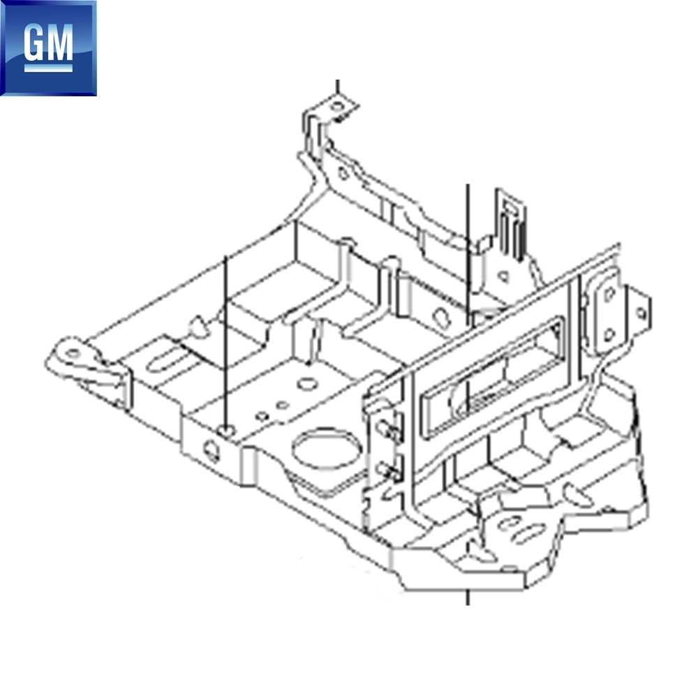 Chevrolet Kalos Battery Bottom Plate 45AH-430CCA GM Original 96533860