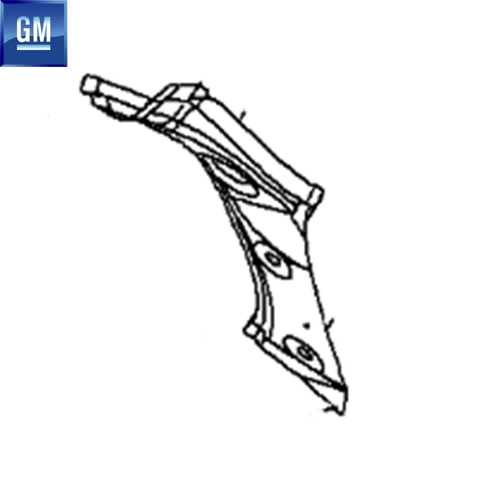 Opel Astra J HB Right Rear Lower Lower Edge Extension Sheet GM Genuine 183796 - 13336149