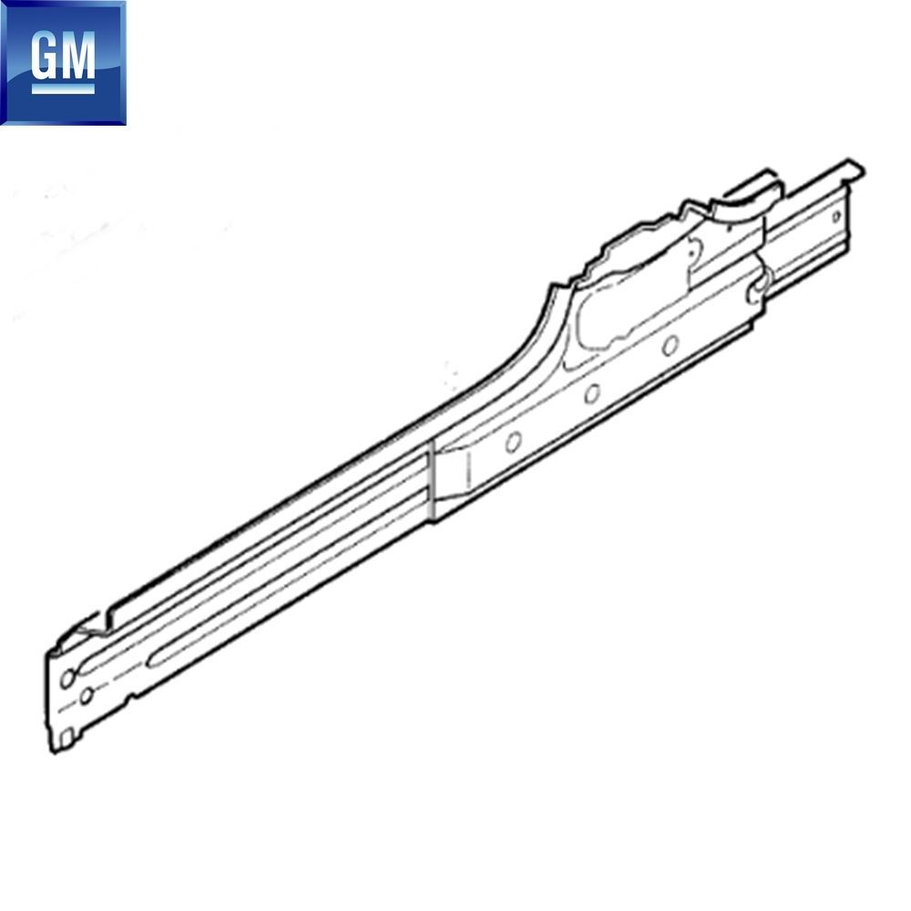 Opel Corsa C Rear Rear Sill Panel Internal Reinforcement Sheet GM Original 9199182 - 180282