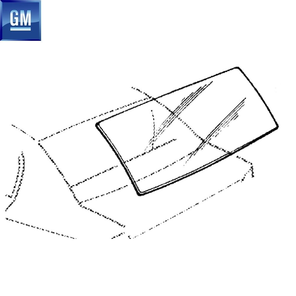 Opel Astra G Sedan Rear Boot Window GM Genuine 5161437 - 13121114