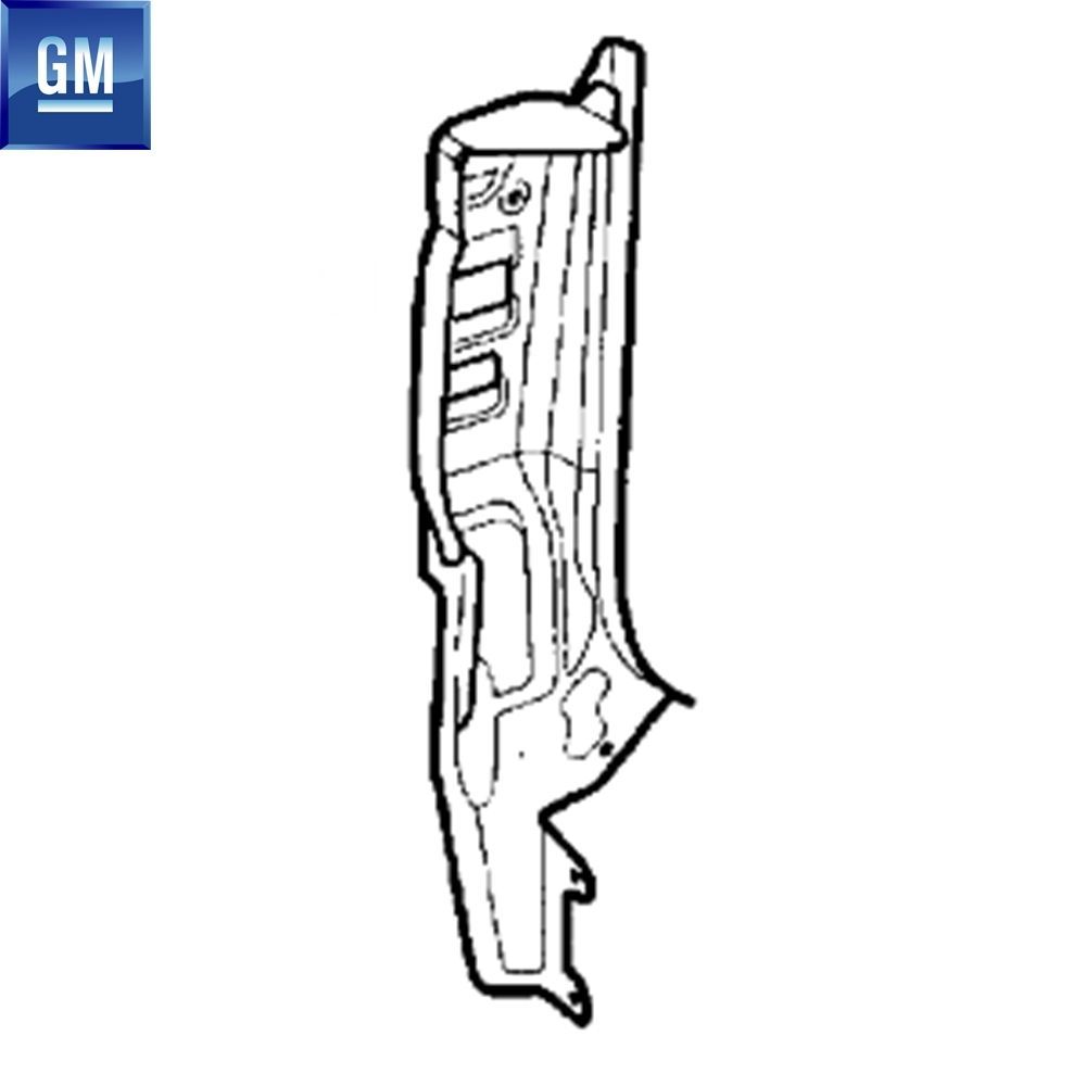 Opel Combo C Rear Stop Plate GM Original 183737 - 9199502