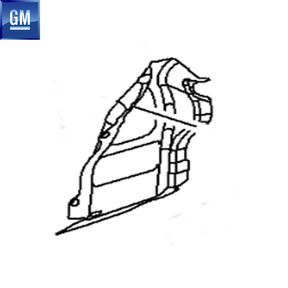 Opel Astra J Right Centre Pillar (B Pillar) Reinforcement Plate GM Genuine 181336 - 13306790