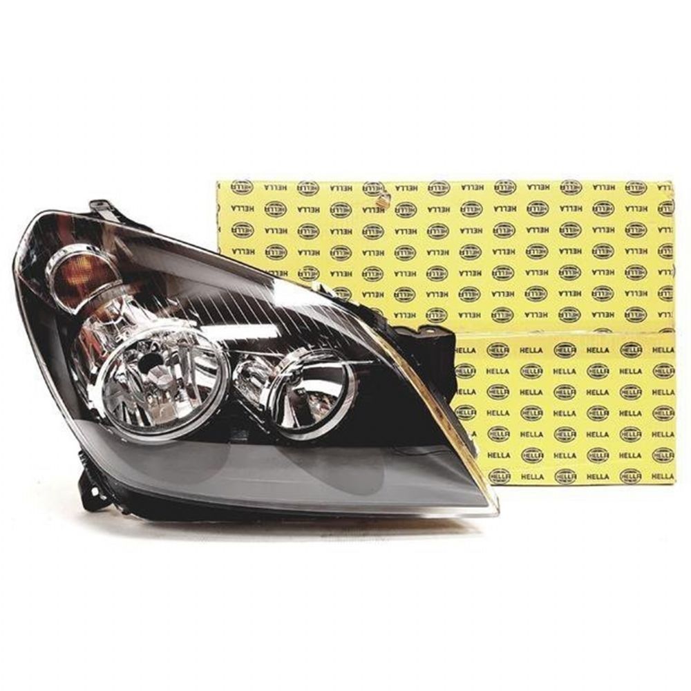 Product Code : 93178635H - Opel Astra H Left Headlamp Black Ground Xenonless Hella Brand (GW)