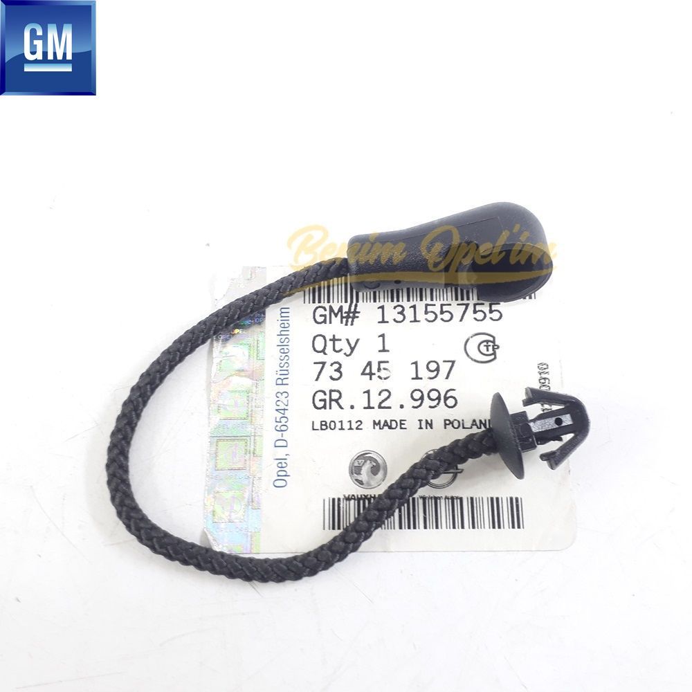 Opel Astra H Rear Trunk Pendant Clip Complete GM Genuine 7345197 - 13155755