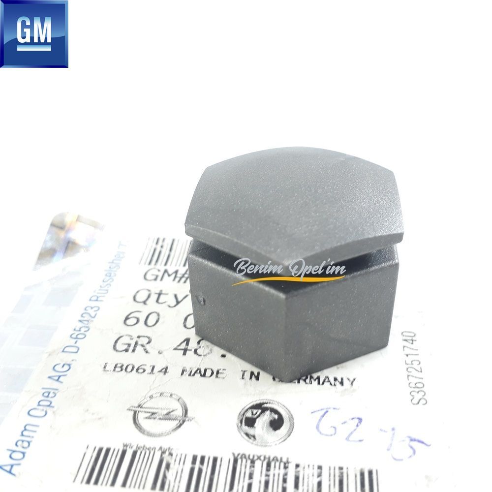 Opel Astra J Insignia A Lug Cap Charcoal Metallic 21mm GM Genuine 6008962 - 13283158