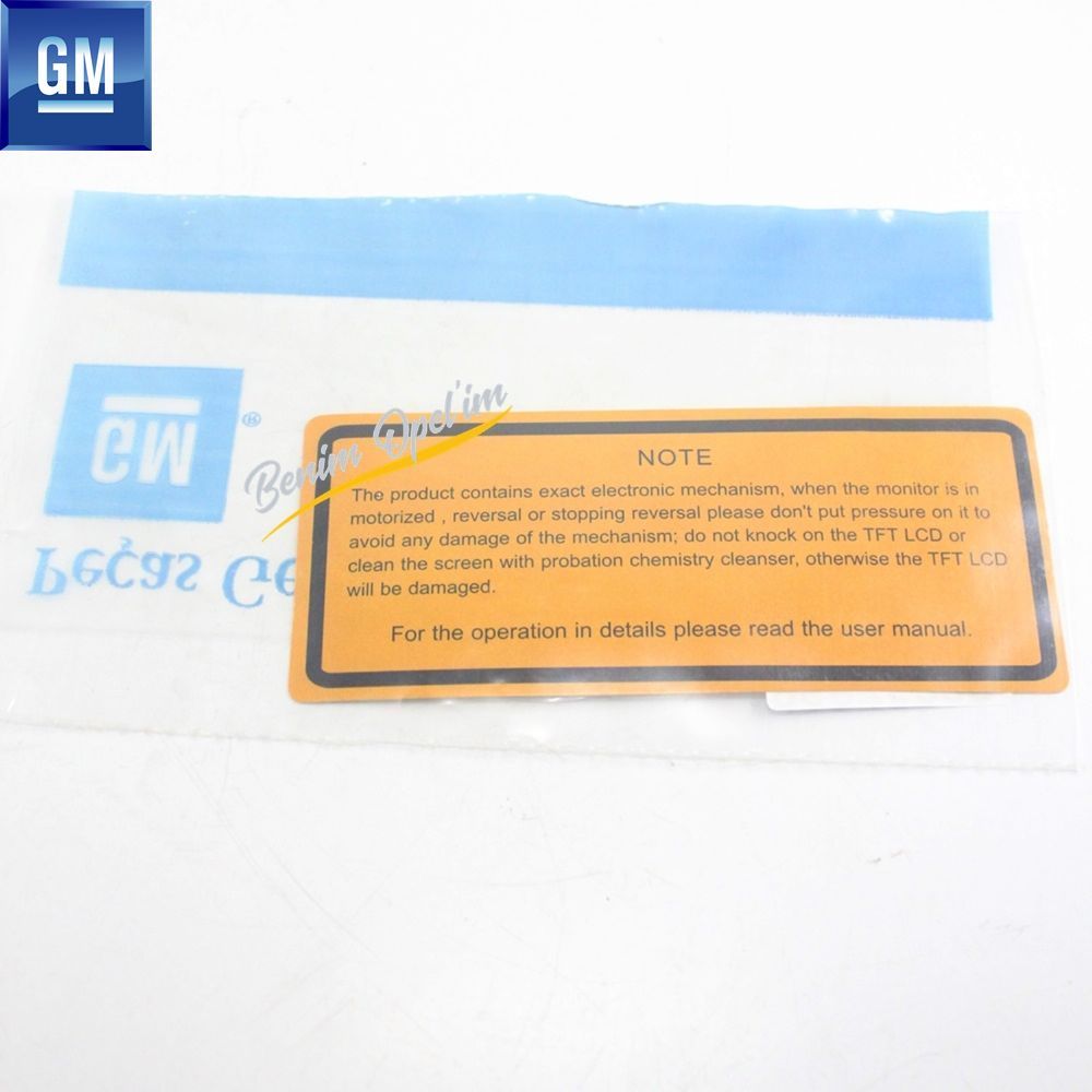 Product Code : 96875233 - Chevrolet Ldc Display Warning Sticker Orange GM Original 96875233