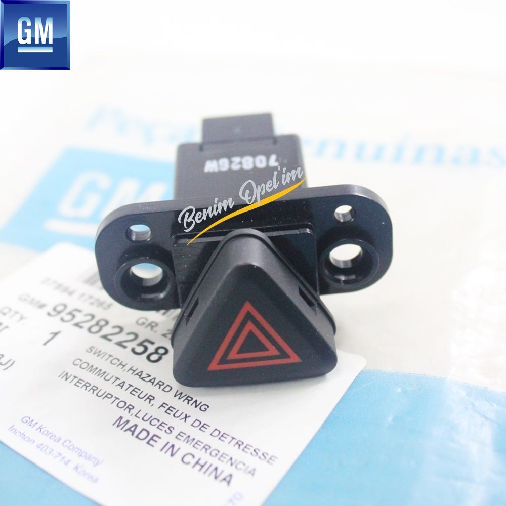 Product Code : 95282258 - Hazard Flasher Warning Button Chevrolet Aveo, Cruze, Trax GM Genuine 95282258