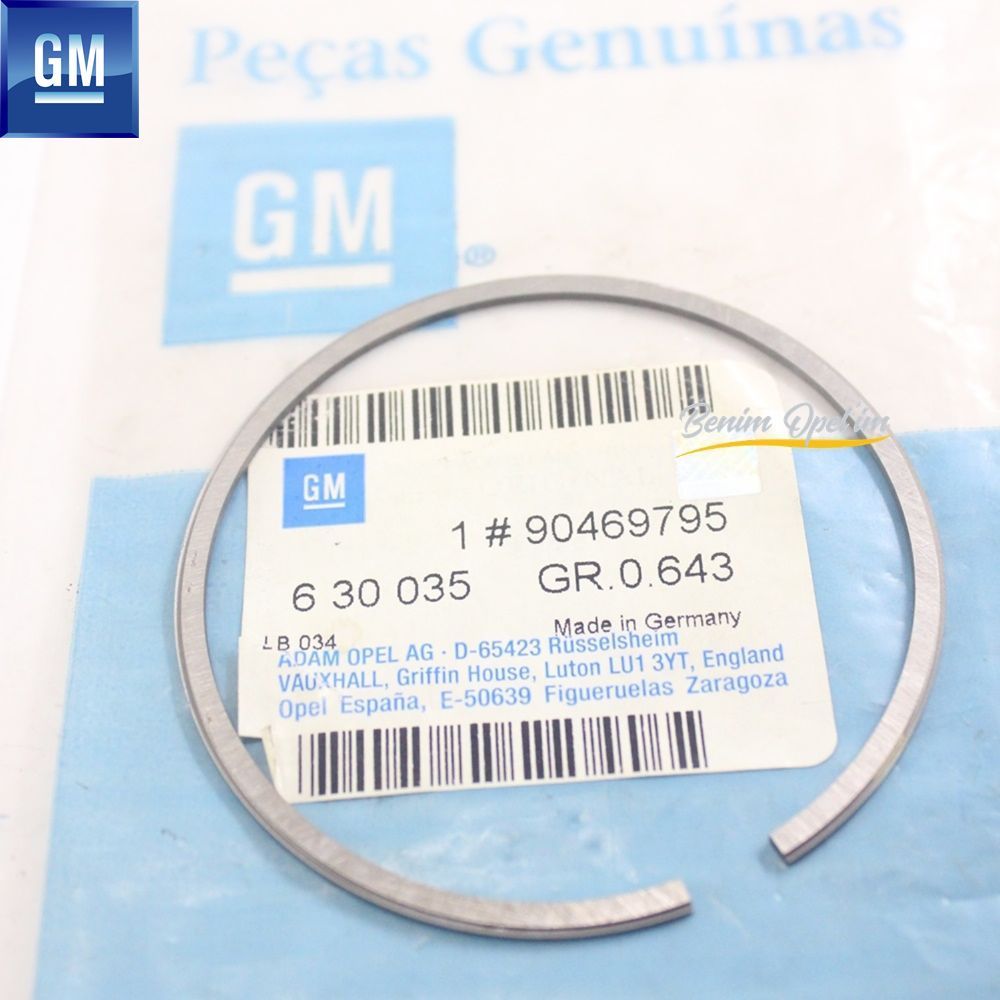 Piston Ring Lower Std. Diameter 77.55, 77.62mm Opel Astra F, Astra G, Zafira A, Corsa B, Tigra A GM Genuine 90469795 - 630035