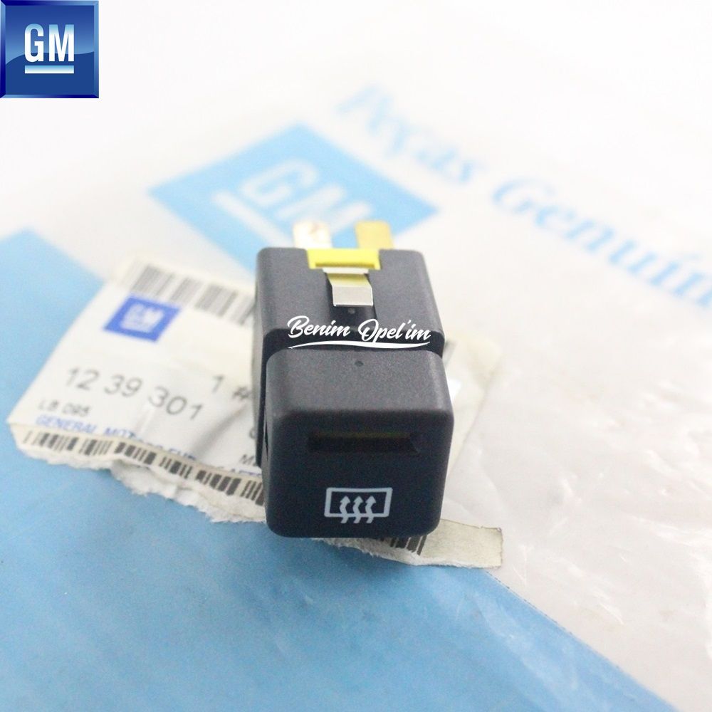 Opel Vectra A, Calibra Rear Window Heating Switch (Defroster Button) GM Genuine 1239301 - 90243387