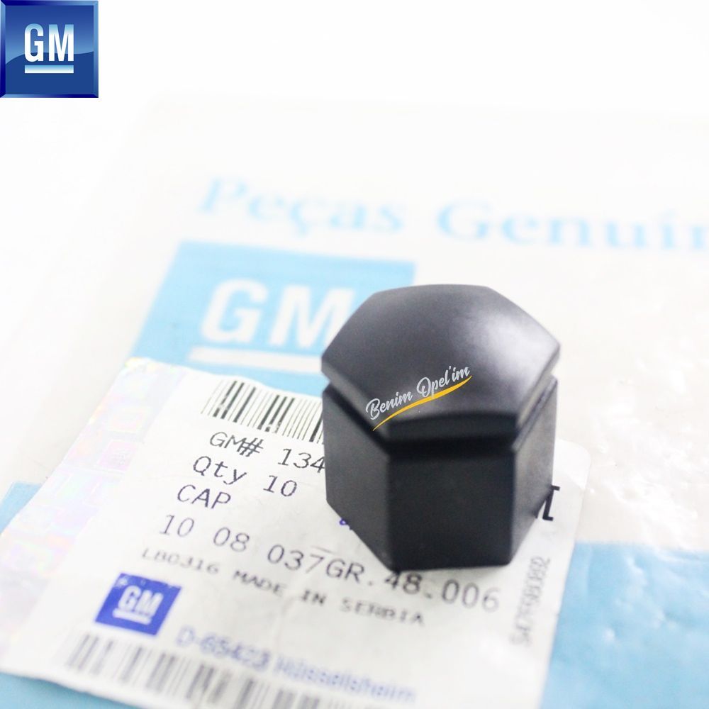 Lug Cap Thick 19 Long 24mm. Black Colour Opel Astra J, Astra K, Insignia B, Mokka, Zafira C GM Genuine 13450277 - 1008037