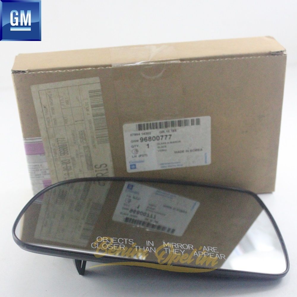 Product Code : 96800777 - Chevrolet Aveo Left Outside Rear View Mirror Glass Left (M) 2011 GM Genuine 96800777