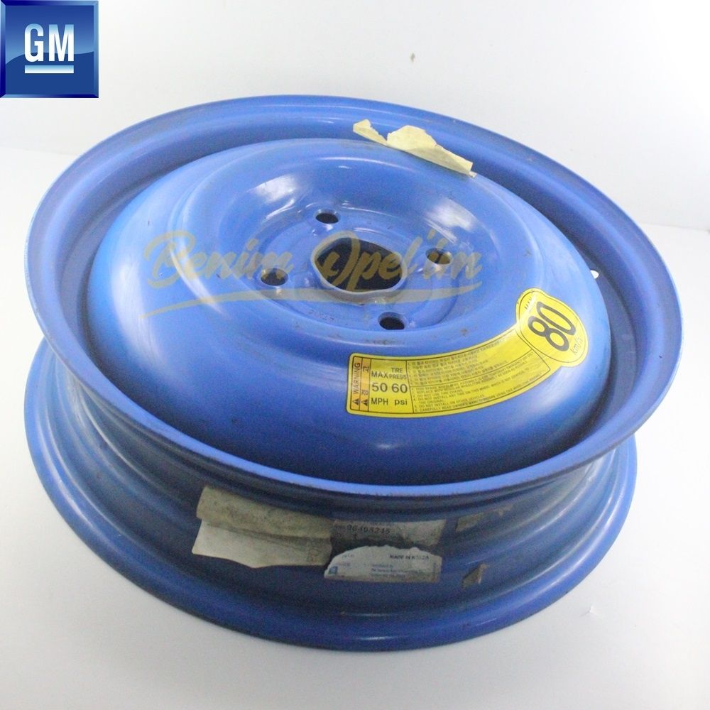 Product Code : 96495245 - Chevrolet Rezzo, Lacetti Spare Tyre Rim Blue 5" 4J Et44 4X114.3X56.6 GM Genuine 96495245