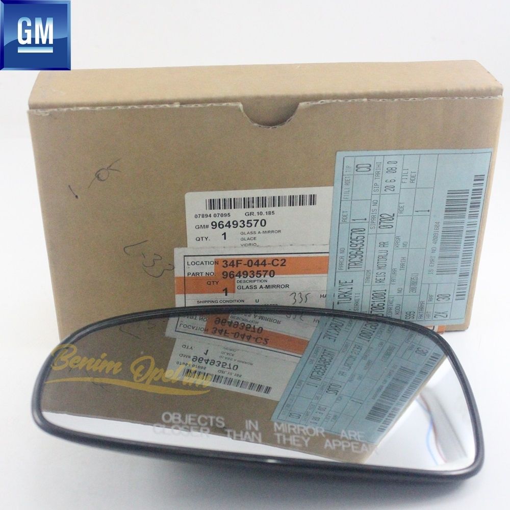 Product Code : 96493570 - Chevrolet Kalos Left Outside Rear View Mirror Glass Heated GM Genuine 96493570