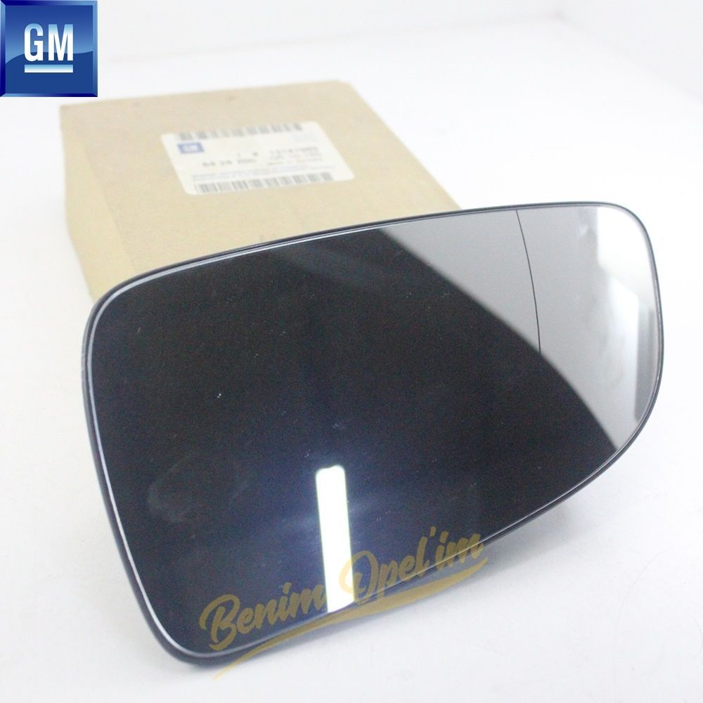 Opel Astra H Left Outside Rear View Mirror Glass Aspherical GM Original 13141989 - 6428200