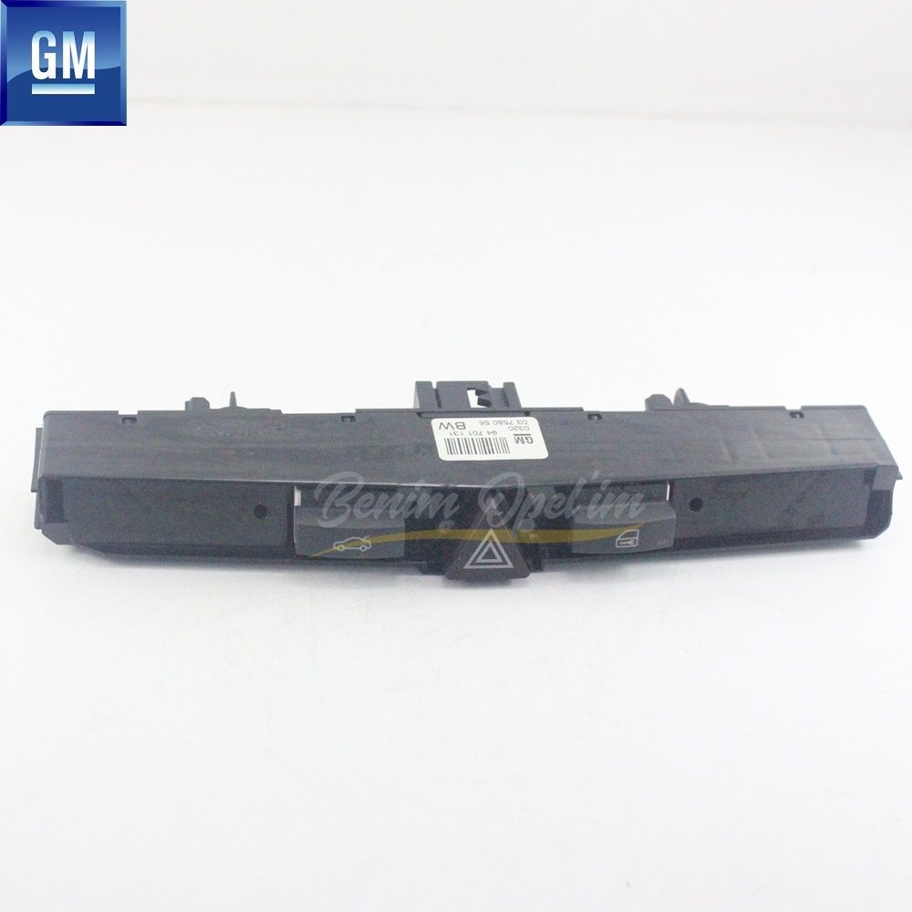 Opel Astra H Hazard Flasher Warning Button (Switch) Complete Triple Panel GM Genuine 6240534 - 94705468 - 94705468