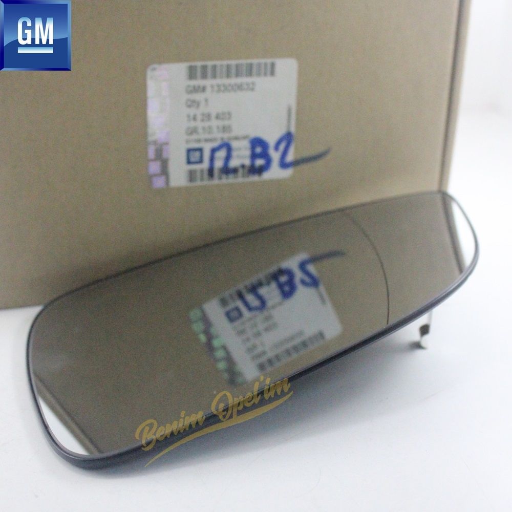 Product Code : 13300632 - Opel Astra H Left Outside Rear View Mirror Glass Aspherical GM Original 13300632 - 1428403