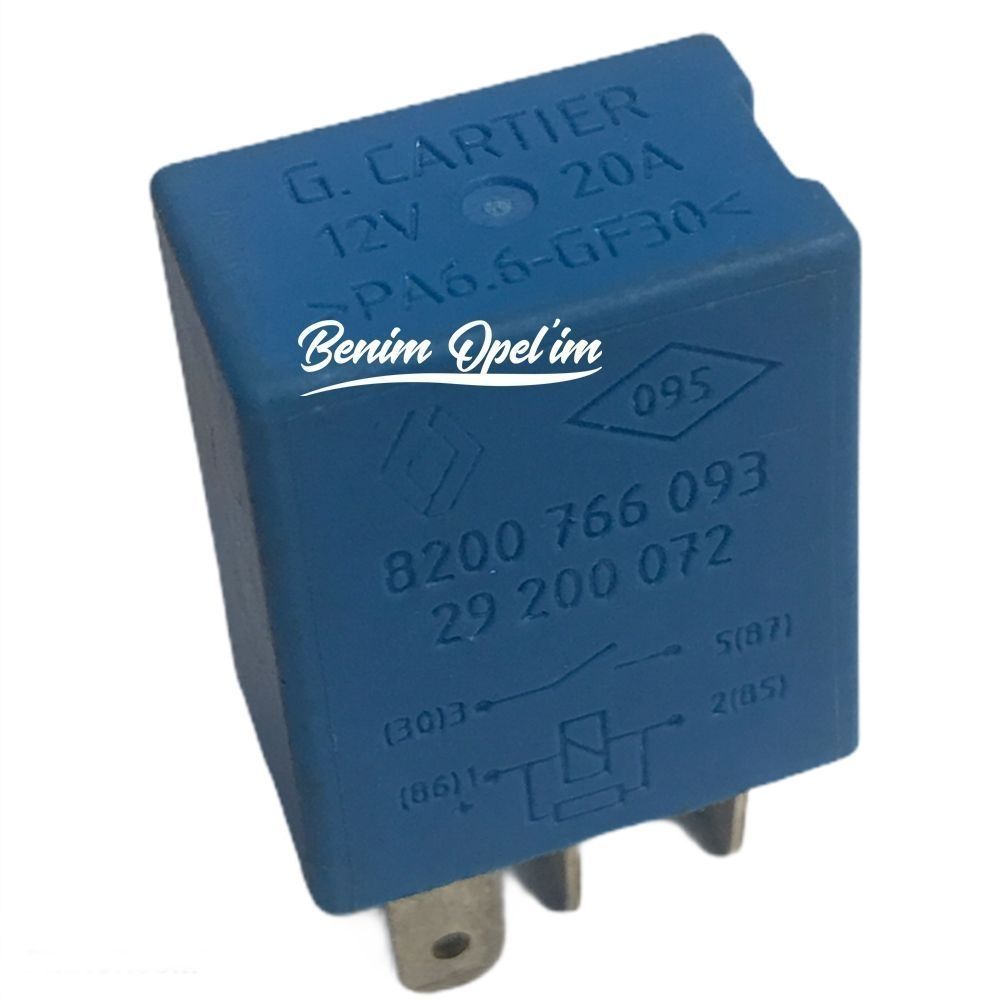 Product Code : 8200766093 - Renault, Dacia Role 20Amp 12V 4 Plug Blue G.Cartier Original 8200766093 - 29200072