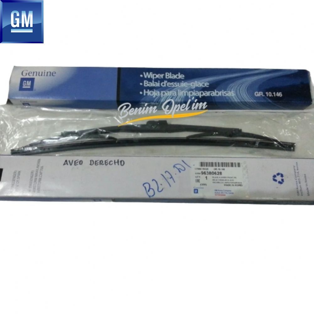 Product Code : 96380628 - Chevrolet Aveo T200, Kalos T200 Right Windscreen Wiper Blade GM Genuine 96380628