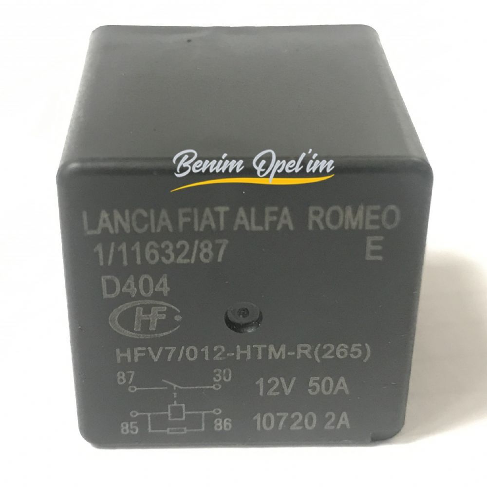 Product Code : 11163287D404 - Lancıa Fiat Alfa Romeo Air Conditioner Rolesi 4 Plug 12V 50Amp 109201A Black Original 11163287D404 - 1-11632/87