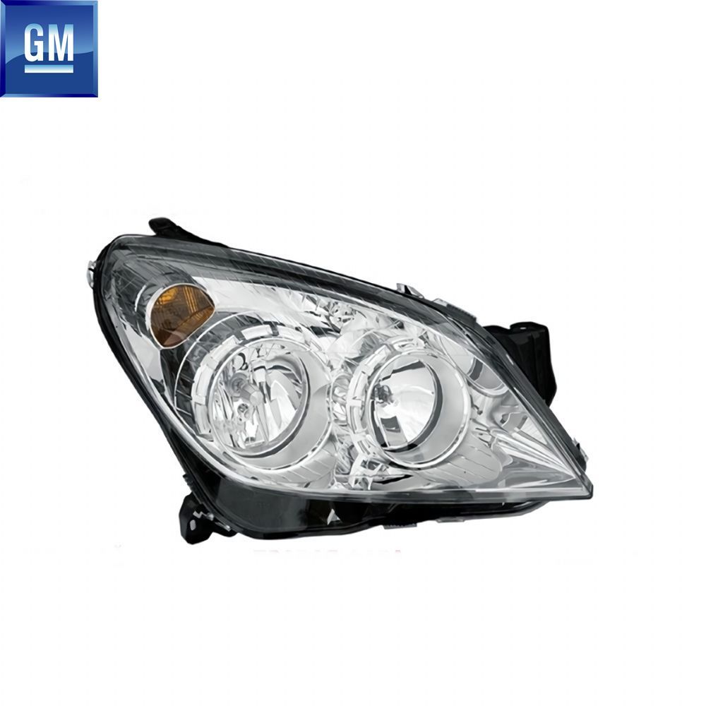 Opel Astra H Right Front Headlamp Chrome Complete Without Xenon (Code Nb) GM Original 93190070 - 1216660