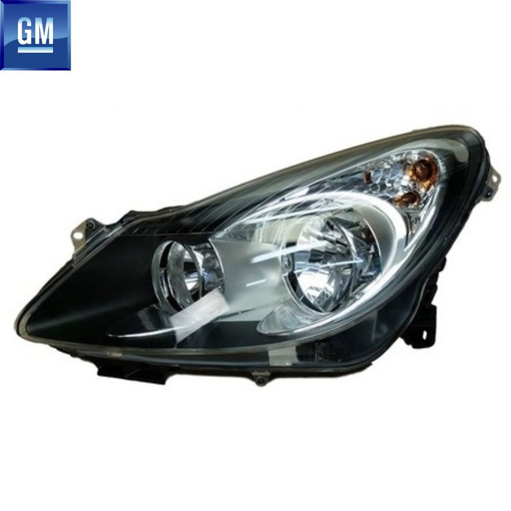 Product Code : 1216194 - Opel Corsa D Left Headlight Black Chrome Electric Sport 111th Year Special Series (Eh) H7 H1 Bulb GM Original 1216194 - 93189361 - 93189361