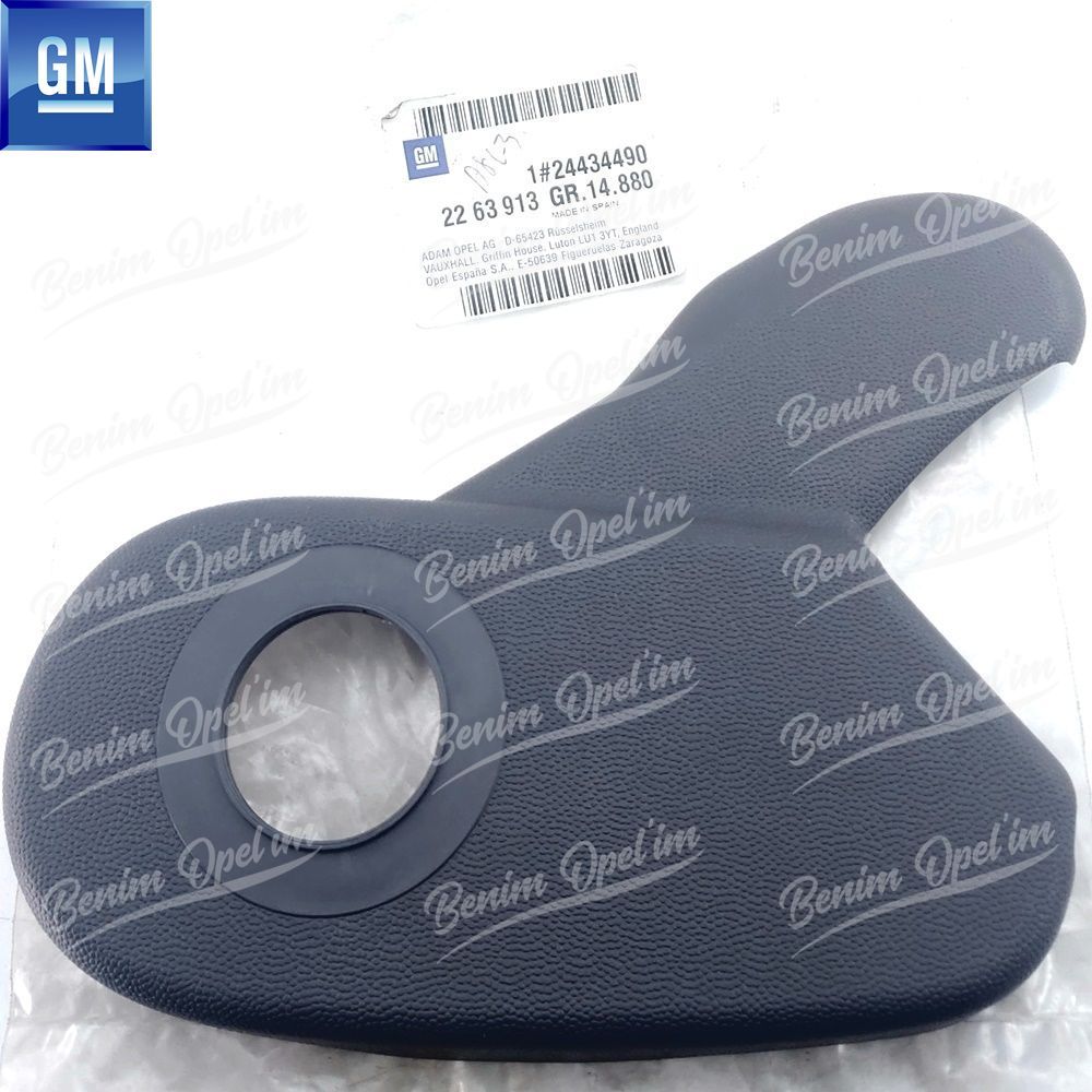 Opel Corsa C Left Front Seat Inner Adjustment Mechanism Outer Cover Grey GM Original 2263913 - 9115338