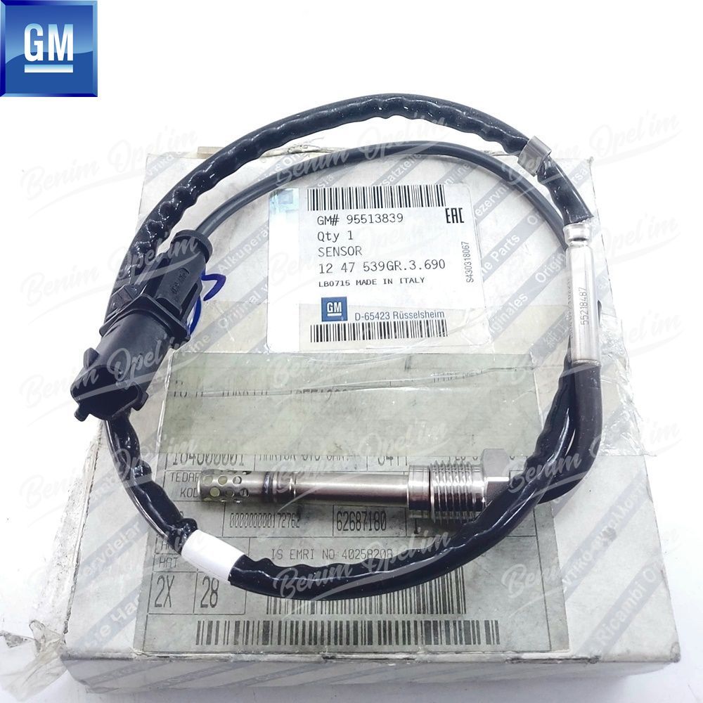 Opel Combo D Exhaust Temperature Sensor 1.6/2.0 GM Original 1247539 - 95513839