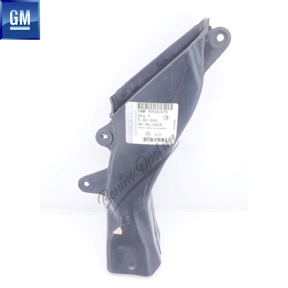 Product Code : 543500 - Opel Astra G Front Bumper Left Ventilation Duct Pipe GM Genuine 543500 - 90581479