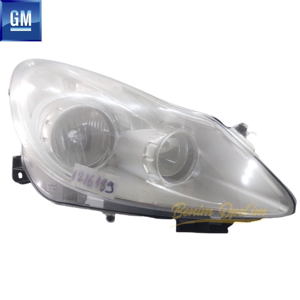 Opel Corsa D Right Front Headlamp Adaptive Chrome (Exit) GM Genuine 1216188 - 93189358