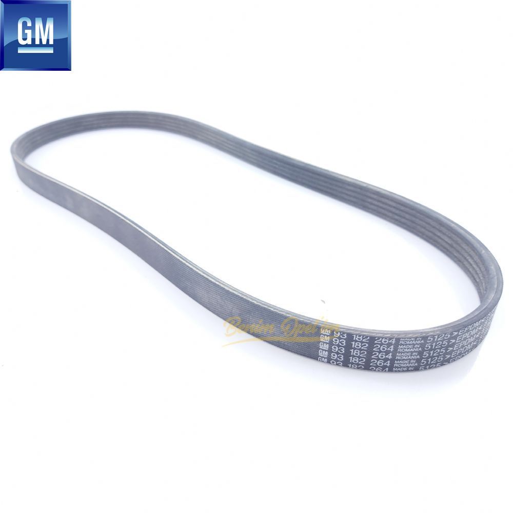 V Belt 5PK940 17.80X940mm 1.4/1.6/1.8 Opel Astra G H, Corsa C, Combo C, Meriva A, Tigra B, Vectra C, Zafira A B GM Genuine 6340656 - 93182264