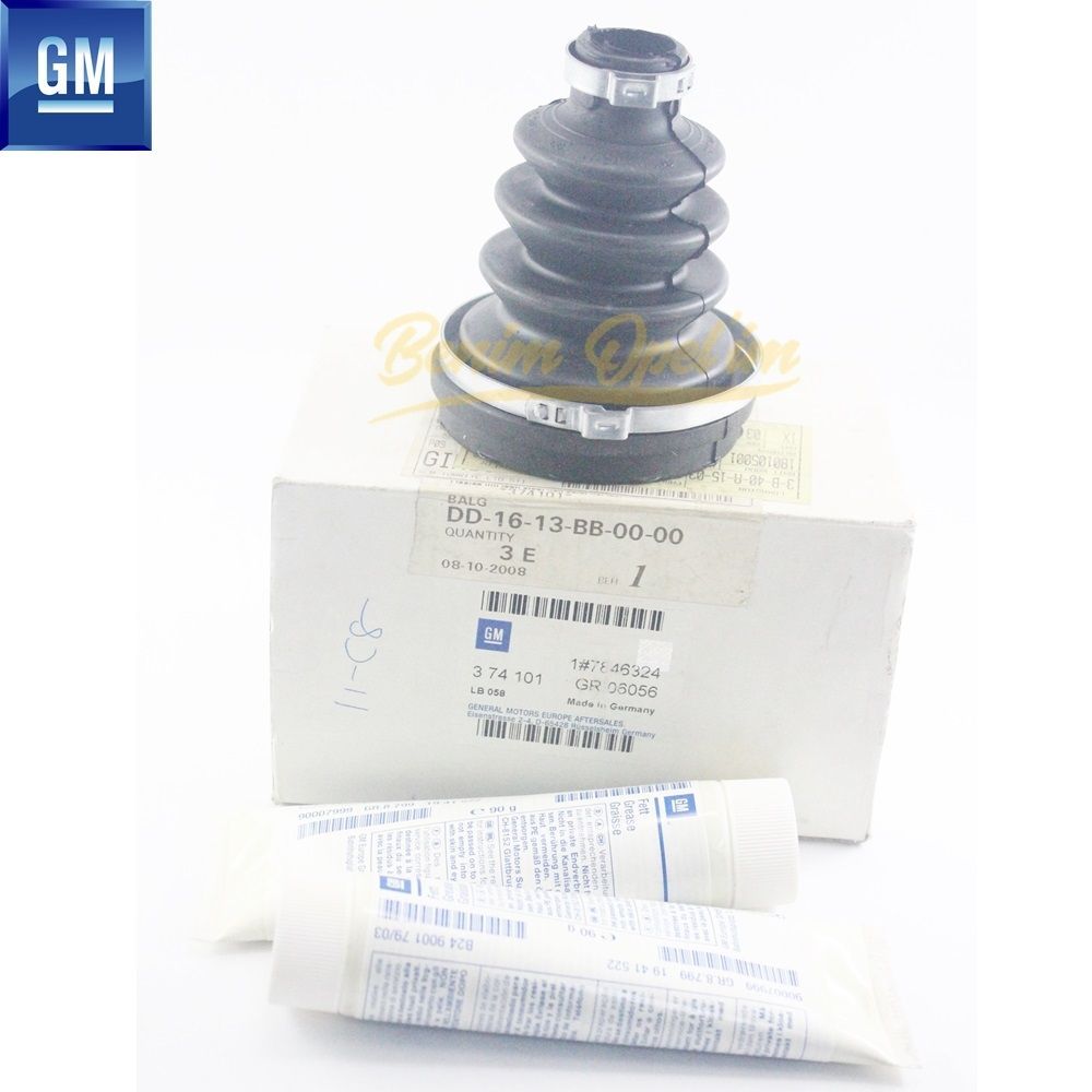 Product Code : 374101 - Inner Axle Boot Complete Grease Oil And Clamp Set Opel Astra F G, Zafira A, Tigra A, Corsa B C, Combo B C GM Original 374101 - 7846324