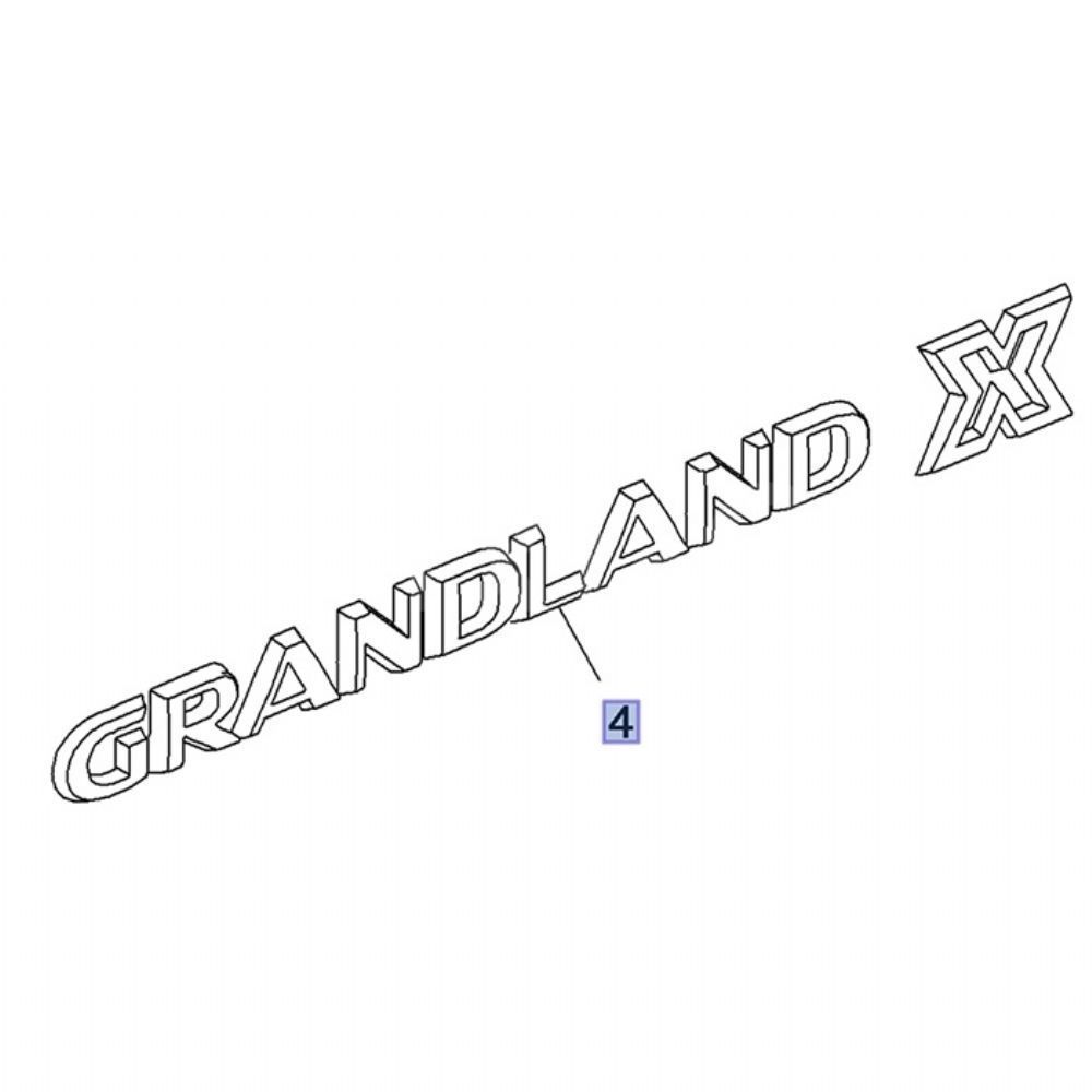 Product Code : 95526471 - Opel Grandland X Rear Boot Cover Grandland X Lettering GM Genuine 95526471 - YP001280DX