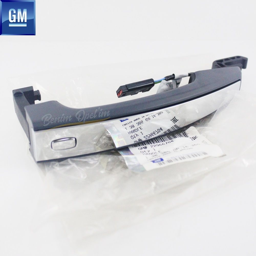 Opel Insignia A Front Exterior Door Release Handle GM Genuine with Chrome Strip 22966704 - 138385